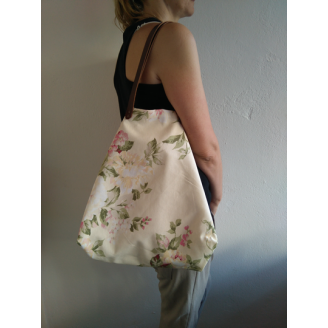 Bolso castaña flores