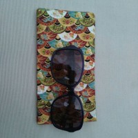 Funda de gafas de abanicos en tela japonesa Funda de gafas de abanicos en tela japonesa